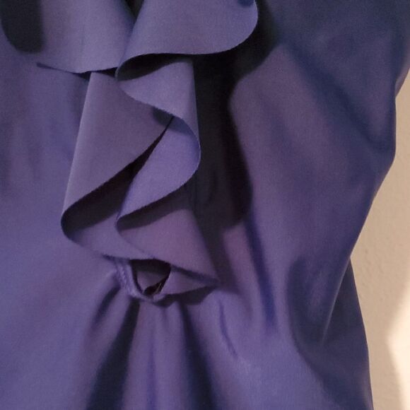 ANavy Ruffled One-Piece Swimsuit - Picture 3 of 6